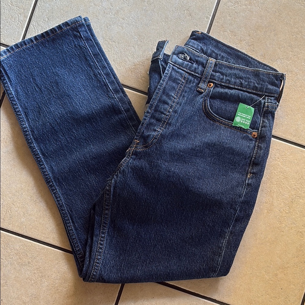GAP Blue Cheeky Straight High Rise Denim  Jeans